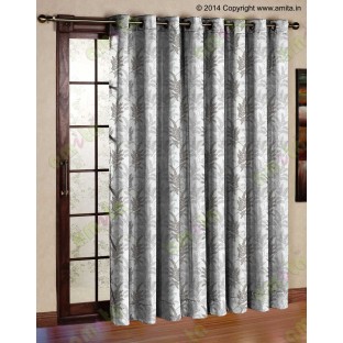 Brown Gold Natural Floral Design Polycotton Main Curtain Designs